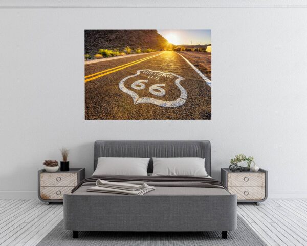 Route 66 Wall Decal - Peel and Stick Wall Decal, Vinyl Wall Decal ,Nature Wall Sticker, Wall Decor for Bedroom, Easy To apply, Wall Decor, Living Room Wall Sticker