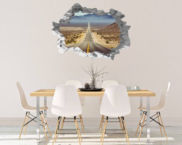 Route 66 Wall Decal - Peel and Stick Wall Decal, Vinyl Wall Decal ,Nature Wall Sticker, Wall Decor for Bedroom, Easy To apply, Wall Decor, Living Room Wall Sticker