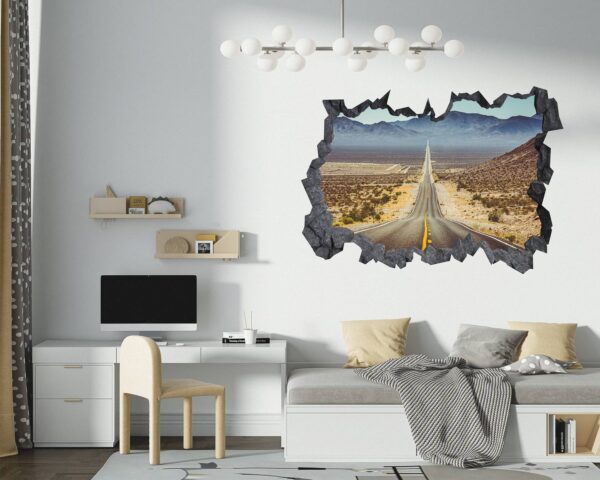 Route 66 Wall Decal - Peel and Stick Wall Decal, Vinyl Wall Decal ,Nature Wall Sticker, Wall Decor for Bedroom, Easy To apply, Wall Decor, Living Room Wall Sticker