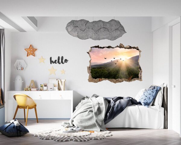 Mountain Wall Decor - Self Adhesive Wall Sticker, Vinyl Wall Decal ,Nature Wall Decal, Wall Decor for Bedroom, Easy To apply, Wall Decor, Living Room Wall Sticker