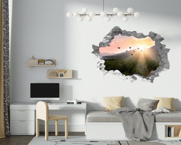 Mountain Wall Decor - Self Adhesive Wall Sticker, Vinyl Wall Decal ,Nature Wall Decal, Wall Decor for Bedroom, Easy To apply, Wall Decor, Living Room Wall Sticker