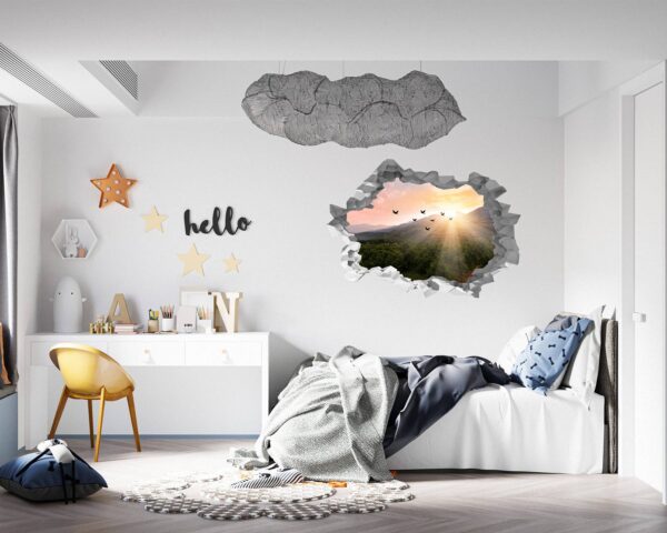 Mountain Wall Decor - Self Adhesive Wall Sticker, Vinyl Wall Decal ,Nature Wall Decal, Wall Decor for Bedroom, Easy To apply, Wall Decor, Living Room Wall Sticker