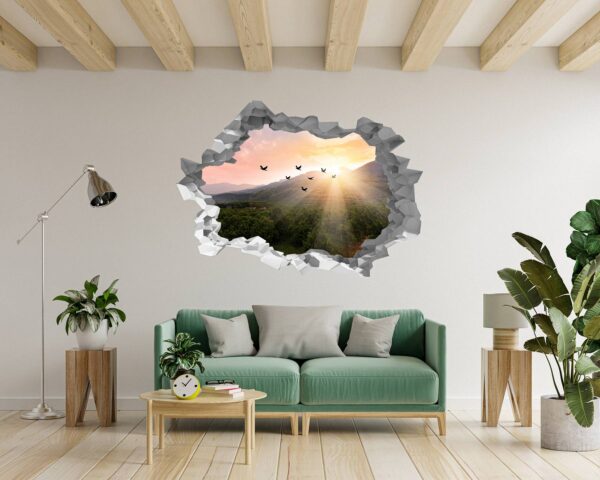 Mountain Wall Decor - Self Adhesive Wall Sticker, Vinyl Wall Decal ,Nature Wall Decal, Wall Decor for Bedroom, Easy To apply, Wall Decor, Living Room Wall Sticker