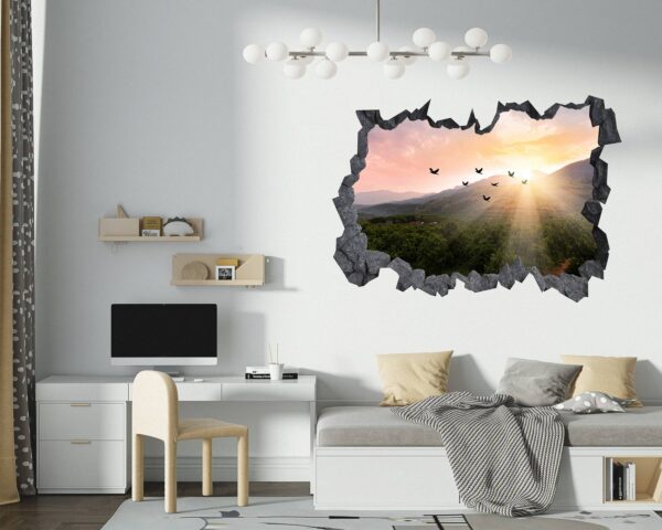 Mountain Wall Decor - Self Adhesive Wall Sticker, Vinyl Wall Decal ,Nature Wall Decal, Wall Decor for Bedroom, Easy To apply, Wall Decor, Living Room Wall Sticker