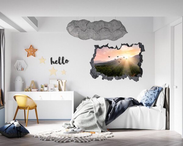 Mountain Wall Decor - Self Adhesive Wall Sticker, Vinyl Wall Decal ,Nature Wall Decal, Wall Decor for Bedroom, Easy To apply, Wall Decor, Living Room Wall Sticker