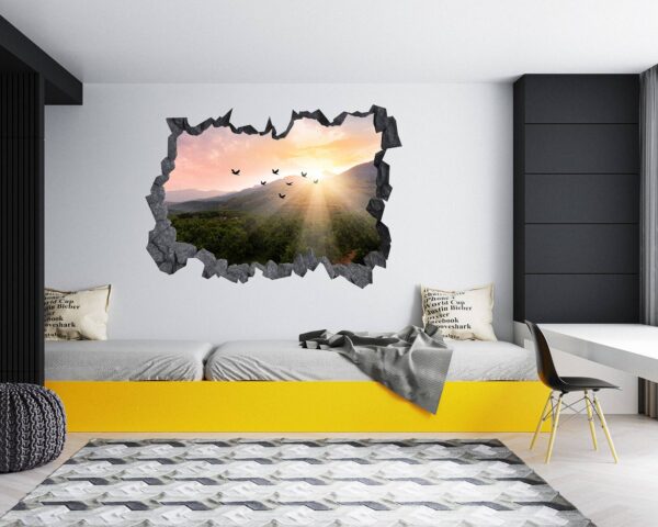 Mountain Wall Decor - Self Adhesive Wall Sticker, Vinyl Wall Decal ,Nature Wall Decal, Wall Decor for Bedroom, Easy To apply, Wall Decor, Living Room Wall Sticker