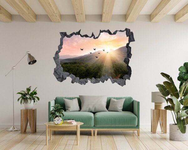 Mountain Wall Decor - Self Adhesive Wall Sticker, Vinyl Wall Decal ,Nature Wall Decal, Wall Decor for Bedroom, Easy To apply, Wall Decor, Living Room Wall Sticker