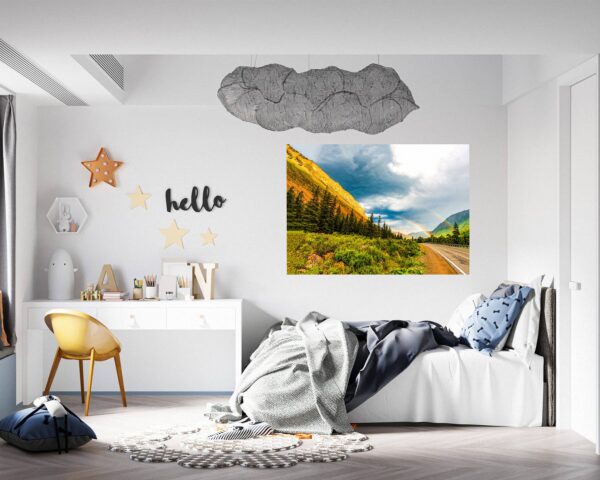 Mountain Vinyl Decal - Peel and Stick Wall Decal, Vinyl Print ,Nature Wall Decal, Wall Decor for Bedroom, Easy To apply, Wall Decor, Living Room Wall Sticker