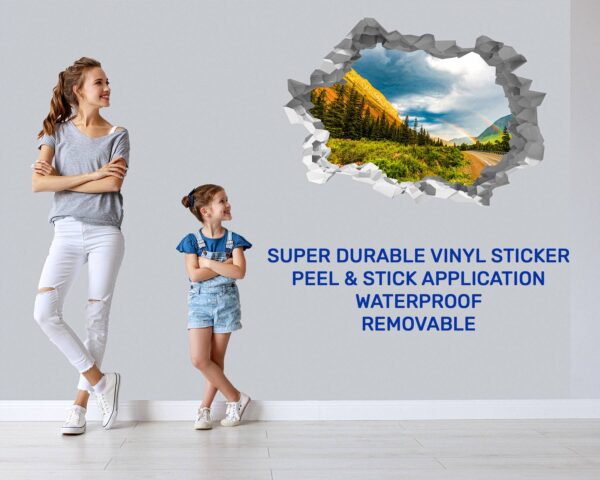 Mountain Vinyl Decal - Peel and Stick Wall Decal, Vinyl Print ,Nature Wall Decal, Wall Decor for Bedroom, Easy To apply, Wall Decor, Living Room Wall Sticker