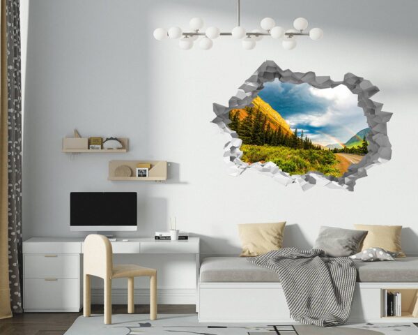 Mountain Vinyl Decal - Peel and Stick Wall Decal, Vinyl Print ,Nature Wall Decal, Wall Decor for Bedroom, Easy To apply, Wall Decor, Living Room Wall Sticker