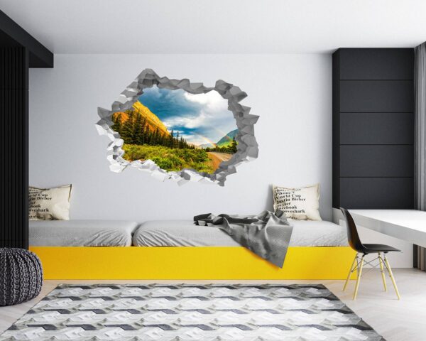 Mountain Vinyl Decal - Peel and Stick Wall Decal, Vinyl Print ,Nature Wall Decal, Wall Decor for Bedroom, Easy To apply, Wall Decor, Living Room Wall Sticker