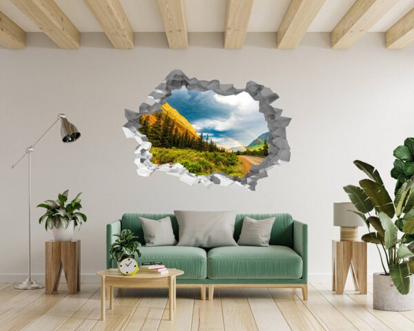 Mountain Vinyl Decal - Peel and Stick Wall Decal, Vinyl Print ,Nature Wall Decal, Wall Decor for Bedroom, Easy To apply, Wall Decor, Living Room Wall Sticker