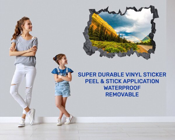 Mountain Vinyl Decal - Peel and Stick Wall Decal, Vinyl Print ,Nature Wall Decal, Wall Decor for Bedroom, Easy To apply, Wall Decor, Living Room Wall Sticker