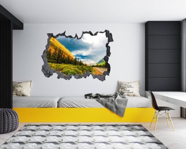 Mountain Vinyl Decal - Peel and Stick Wall Decal, Vinyl Print ,Nature Wall Decal, Wall Decor for Bedroom, Easy To apply, Wall Decor, Living Room Wall Sticker