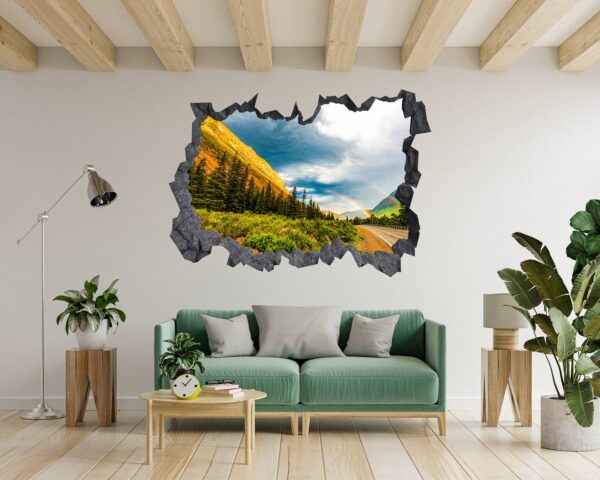 Mountain Vinyl Decal - Peel and Stick Wall Decal, Vinyl Print ,Nature Wall Decal, Wall Decor for Bedroom, Easy To apply, Wall Decor, Living Room Wall Sticker