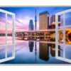 Singapore Wall Art - Self Adhesive Wall Sticker, City Landscape Art, Wall Decoration, Removable Vinyl, Easy To Install