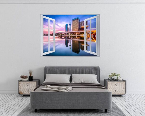 Singapore Wall Art - Self Adhesive Wall Sticker, City Landscape Art, Wall Decoration, Removable Vinyl, Easy To Install