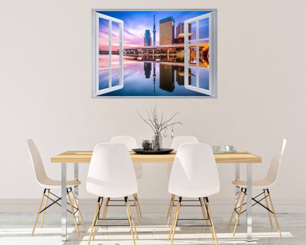 Singapore Wall Art - Self Adhesive Wall Sticker, City Landscape Art, Wall Decoration, Removable Vinyl, Easy To Install