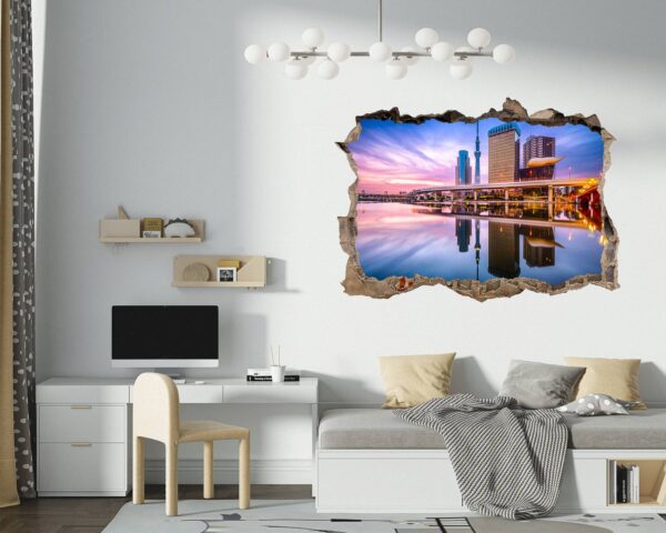 Singapore Wall Art - Self Adhesive Wall Sticker, City Landscape Art, Wall Decoration, Removable Vinyl, Easy To Install