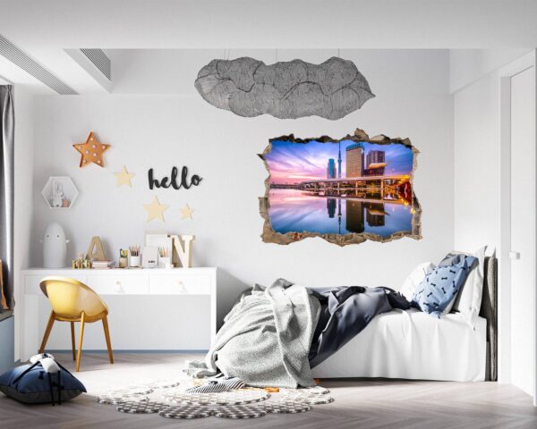 Singapore Wall Art - Self Adhesive Wall Sticker, City Landscape Art, Wall Decoration, Removable Vinyl, Easy To Install