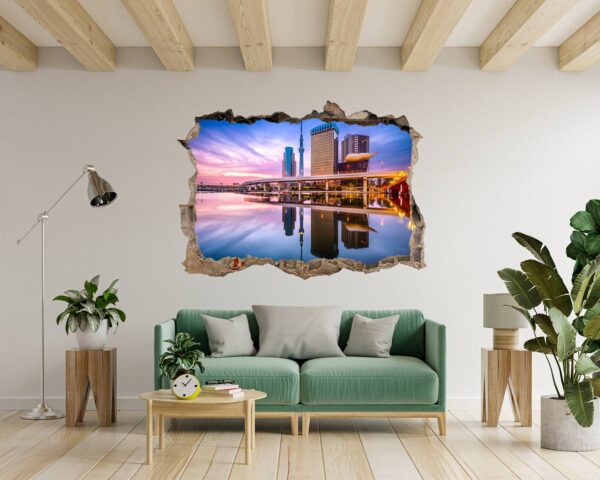 Singapore Wall Art - Self Adhesive Wall Sticker, City Landscape Art, Wall Decoration, Removable Vinyl, Easy To Install