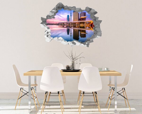 Singapore Wall Art - Self Adhesive Wall Sticker, City Landscape Art, Wall Decoration, Removable Vinyl, Easy To Install