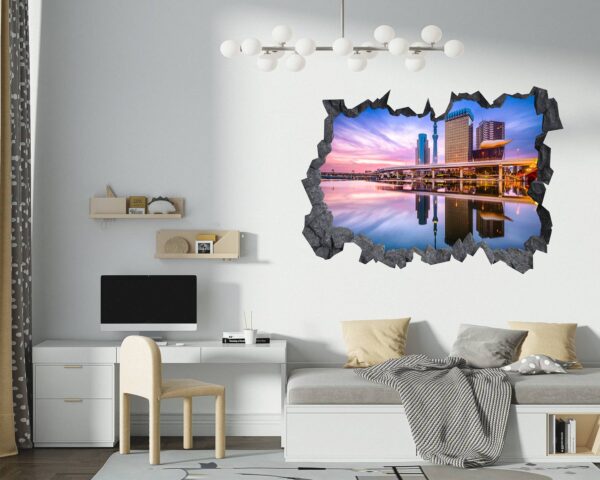 Singapore Wall Art - Self Adhesive Wall Sticker, City Landscape Art, Wall Decoration, Removable Vinyl, Easy To Install