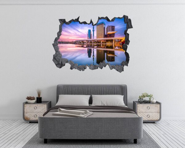 Singapore Wall Art - Self Adhesive Wall Sticker, City Landscape Art, Wall Decoration, Removable Vinyl, Easy To Install