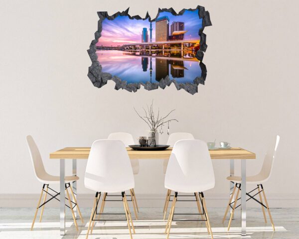 Singapore Wall Art - Self Adhesive Wall Sticker, City Landscape Art, Wall Decoration, Removable Vinyl, Easy To Install