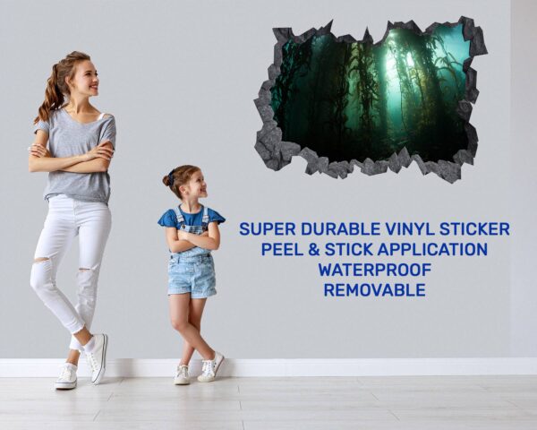 Underwater Plants Wall Sticker - Peel and Stick Removable Wall Art - Printable Ocean Wall Art - Perfect for Bedroom and Living Room Wall Decoration