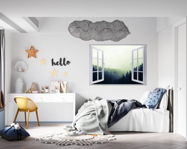 Wall Decal Woodland - Self Adhesive Wall Sticker, Vinyl Wall Decal ,Nature Wall Sticker, Wall Decor for Bedroom, Easy To apply, Wall Decor, Living Room Wall Sticker