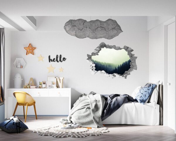 Wall Decal Woodland - Self Adhesive Wall Sticker, Vinyl Wall Decal ,Nature Wall Sticker, Wall Decor for Bedroom, Easy To apply, Wall Decor, Living Room Wall Sticker