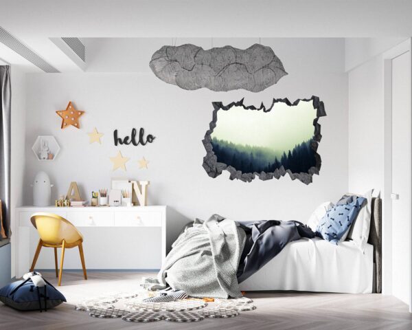 Wall Decal Woodland - Self Adhesive Wall Sticker, Vinyl Wall Decal ,Nature Wall Sticker, Wall Decor for Bedroom, Easy To apply, Wall Decor, Living Room Wall Sticker