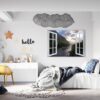 Mountain Wall Decal - Peel and Stick Wall Decal, Vinyl Print ,Nature Wall Decal, Wall Decor for Bedroom, Easy To apply, Wall Decor, Living Room Wall Sticker