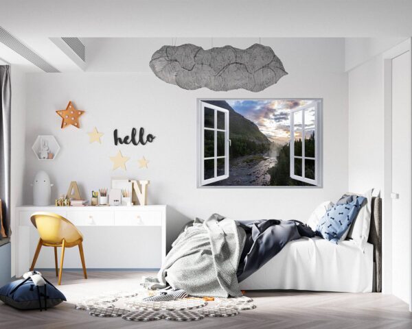 Mountain Wall Decal - Peel and Stick Wall Decal, Vinyl Print ,Nature Wall Decal, Wall Decor for Bedroom, Easy To apply, Wall Decor, Living Room Wall Sticker