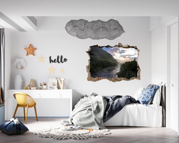 Mountain Wall Decal - Peel and Stick Wall Decal, Vinyl Print ,Nature Wall Decal, Wall Decor for Bedroom, Easy To apply, Wall Decor, Living Room Wall Sticker