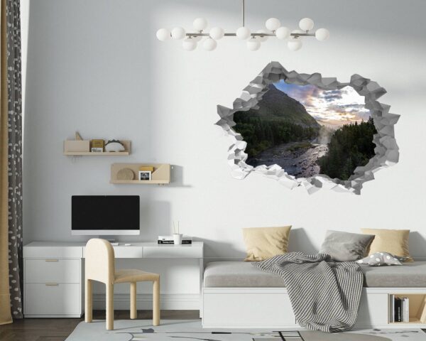 Mountain Wall Decal - Peel and Stick Wall Decal, Vinyl Print ,Nature Wall Decal, Wall Decor for Bedroom, Easy To apply, Wall Decor, Living Room Wall Sticker