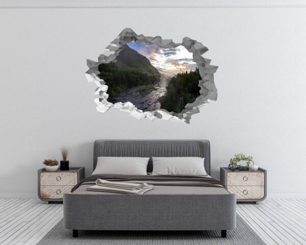 Mountain Wall Decal - Peel and Stick Wall Decal, Vinyl Print ,Nature Wall Decal, Wall Decor for Bedroom, Easy To apply, Wall Decor, Living Room Wall Sticker