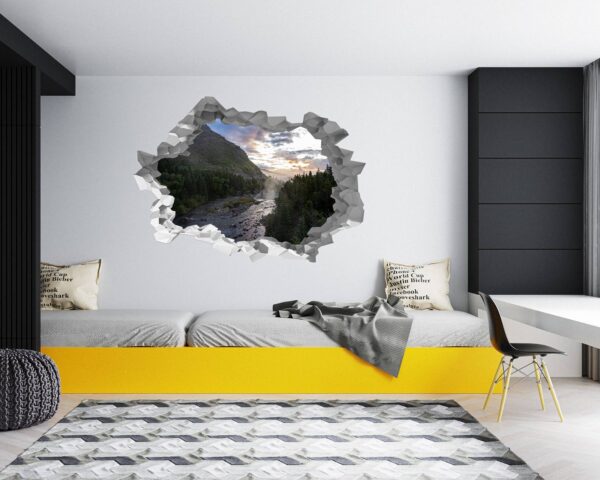 Mountain Wall Decal - Peel and Stick Wall Decal, Vinyl Print ,Nature Wall Decal, Wall Decor for Bedroom, Easy To apply, Wall Decor, Living Room Wall Sticker