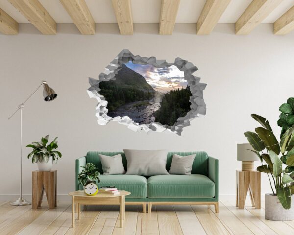 Mountain Wall Decal - Peel and Stick Wall Decal, Vinyl Print ,Nature Wall Decal, Wall Decor for Bedroom, Easy To apply, Wall Decor, Living Room Wall Sticker