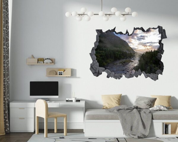 Mountain Wall Decal - Peel and Stick Wall Decal, Vinyl Print ,Nature Wall Decal, Wall Decor for Bedroom, Easy To apply, Wall Decor, Living Room Wall Sticker