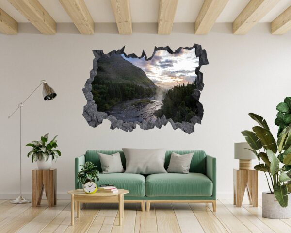 Mountain Wall Decal - Peel and Stick Wall Decal, Vinyl Print ,Nature Wall Decal, Wall Decor for Bedroom, Easy To apply, Wall Decor, Living Room Wall Sticker