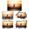 Deer Wall Sticker - Self Adhesive Wall Decal, Animal Wall Decal, Living Room Wall Sticker, Removable Vinyl, Wall Decor