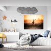 Deer Wall Sticker - Self Adhesive Wall Decal, Animal Wall Decal, Living Room Wall Sticker, Removable Vinyl, Wall Decor