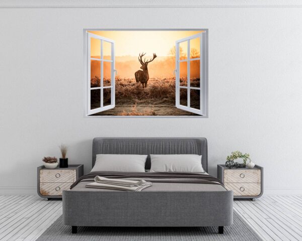 Deer Wall Sticker - Self Adhesive Wall Decal, Animal Wall Decal, Living Room Wall Sticker, Removable Vinyl, Wall Decor