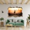 Deer Wall Sticker - Self Adhesive Wall Decal, Animal Wall Decal, Living Room Wall Sticker, Removable Vinyl, Wall Decor