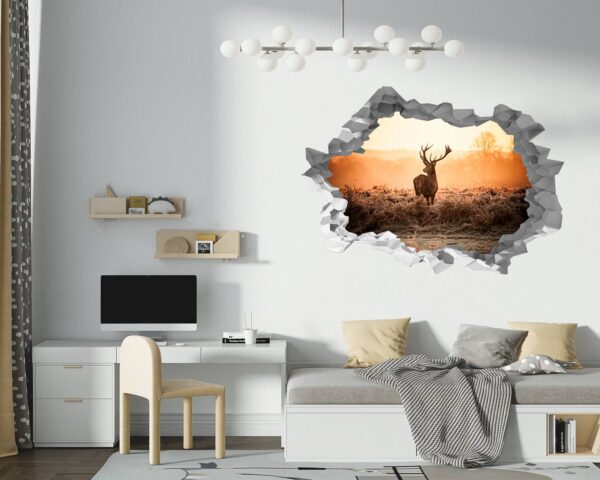 Deer Wall Sticker - Self Adhesive Wall Decal, Animal Wall Decal, Living Room Wall Sticker, Removable Vinyl, Wall Decor