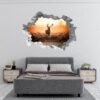 Deer Wall Sticker - Self Adhesive Wall Decal, Animal Wall Decal, Living Room Wall Sticker, Removable Vinyl, Wall Decor