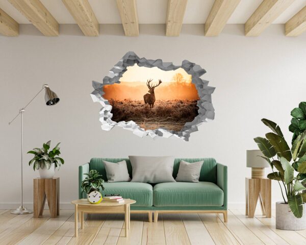 Deer Wall Sticker - Self Adhesive Wall Decal, Animal Wall Decal, Living Room Wall Sticker, Removable Vinyl, Wall Decor