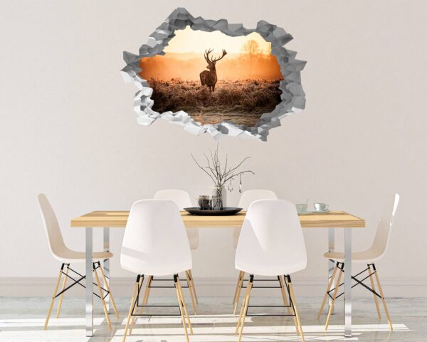 Deer Wall Sticker - Self Adhesive Wall Decal, Animal Wall Decal, Living Room Wall Sticker, Removable Vinyl, Wall Decor